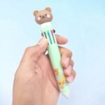 Multipluma de 10 Tintas Cabeza de Oso Kawaii