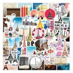 Pack con 50 Stickers Impermeables "Paris" 37370983
