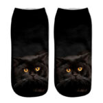 Calcetines Tobilleros con Diseño de Gatito Negro "Black Cat"