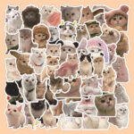 Pack de 50 Stickers Premium "Cat Lovers" + 10 de Regalo -  33525289 Variedad de Gatitos Adorables