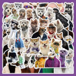 Pack 50 Stickers de Perritos "Fashion & Cool" + 10 stickers de Regalo – Vinilo de Alta Calidad para Decoración 33525290