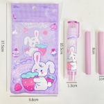 Borrador Retractil con Repuesto Diseño Conejo Kawaii "Strawberry Rabbit" – Diseño Tierno y Práctico