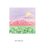 Notas Adhesivas "Noche de Verano Montaña Rosa" 35604545 – Bloc de Notas Aesthetic Pintura Simulación de Textura