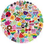 Pack 50 Stickers "Good Vibes & Colors" 37587031 – Calcomanías Variadas para Decoración Aesthetic