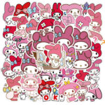 Pack 50 Stickers "My Melody Sweet Collection" 40454220 – Calcomanías Kawaii de Sanrio