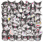 Pack 50 Stickers "Kuromi Moods" 40454214 – Calcomanías Kawaii Rebelde de Sanrio