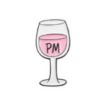 Pin Metálico Esmaltado - Copa de Vino "PM"  39622708 (Estilo Minimalista)