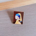 Pin Geométrico "La Joven de la Perla" - Deconstrucción de Arte 43739968