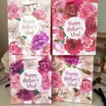 Bolsa de Regalo Mediana Happy Mothers Day Flores M-26x32x12