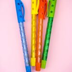 Pluma Colorida de Tinta Azul