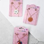 Collar con diseños de Balones con par de Broqueles