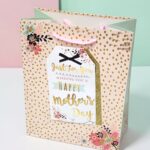 Bolsa de Regalo Chica Just For You Happy Mothers Day  Glitter Dorados CH- 18X23X10 CM