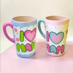 Taza Jumbo Cerámica I Love Mama Colores Pasteles