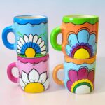 Taza de Cerámica con diseños Florales 450ml