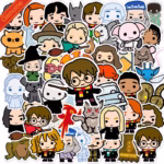 Pack con 50 Stickers Impermeables Harry Potter Animado