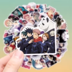 Pack con 50 Stickers Impermeables de personajes de Jujutsu Kaisen