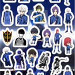 Planilla con 27 Stickers Cortados con Laser BlueLock
