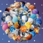 Pack con 50 Stickers Impermeables de Planetas