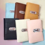 Carpeta Organigastos Planner Impermeable Diseños Lisos con Candado