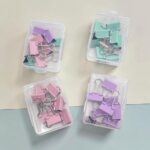 Estuche de 8 Sujetapapeles Tonos Pastel - Organización Kawaii para tu Escritorio 1.8 cm
