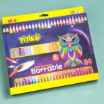 Mega Set de 54 Lápices de Colores Borrables – 48 Tonos Vibrantes + 6 Colores Especiales Titiko Buho