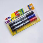Set de 3 Marcadores Permanentes "Triple Power" – Negro, Azul y Rojo 🖊️✨