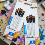 Kit de Pinceles de Nylon para Acrílico y Óleo - 6 Piezas de Alta Calidad