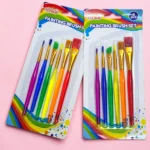 Set de 6 Pinceles Arcoíris Multiusos - Puntas Surtidas Titiko