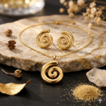 Spiral Energy: Set de Collar y Aretes de Espiral en Oro Acero Inoxidable ✨🌀