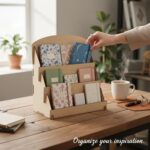 Exhibidor Organizador Escalonado de 3 Niveles con Respaldo Curvo