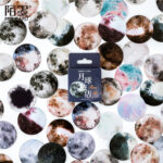 Pack de 40 Stickers de Fases Lunares y Galaxias