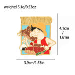 Pin Metálico Luffy Comiendo Carne (Wanted Edition)