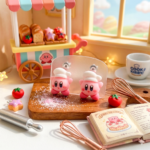 Aretes Kirby Cocinero – Joyería Gamer Aesthetic con Gorrito de Chef