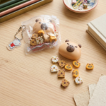 Set de Mini Borradores de Capibara en Bolsita con Llavero