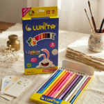 Lápices de Colores Lunita® - Set de 12 + 2 Gratis (14 Colores) con Mina Extra Gruesa de 4.2mm
