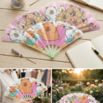 Abanico de Mano Capibara Kawaii / Ventilador Manual para Calor Aesthetic