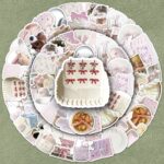 Pack de 50 Stickers Coquette Aesthetic – Diseños de Moños y Pasteles Rosas