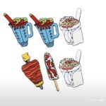 Pin de Acrilico Antojitos Mexicanos Licuachela- Elotes-Pastor (se envia al azar)