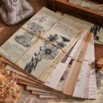 Set de Papel Decorativo Estilo Periódico Antiguo (30 pzs)