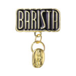 Pin Metálico "Barista" - Accesorio con Colgante de Grano de Café