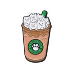 Pin Metálico Catpuccino Café Starbucks Gatos Broche Kawaii Cute