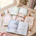 Cuaderno Cosido A5 de Vinipiel (100 Hojas Decoradas Estaciones del Año)