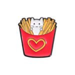 Pin Kawaii "Gatito en Papas Fritas" – ¡El accesorio más tierno!