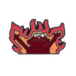 Pin Metálico "Elmo en Llamas" - Accesorio Viral Kawaii