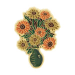Pin Metálico De Girasoles Jarrón Pintura Vincent Van Gogh Kawaii Aesthetic