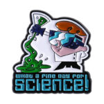 Pin Metálico Dexter Laboratorio Frase Ciencia Caricatura Retro