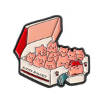 Pin Metálico Kitten Nuggets Caja De Gatos Broche Kawaii Cute