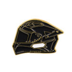Pin Metálico Casco De Moto Broche Biker Motociclista Dorado