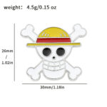 Pin Metálico One Piece Calavera Luffy Broche Anime Otaku