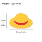 Pin Metálico Sombrero de Paja Luffy One Piece Broche Anime